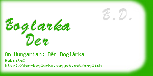 boglarka der business card